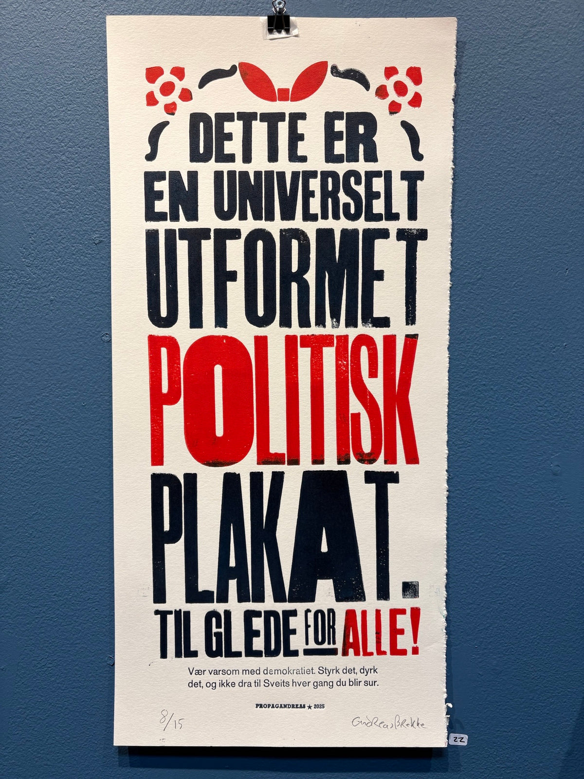 Andreas Brekke: Politisk plakat